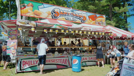 Large-Tent-With-Fast-Food-At-The-Fair