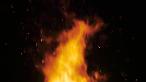 Big-Bonfire-Burning-Fire-Against-Black-Background-4