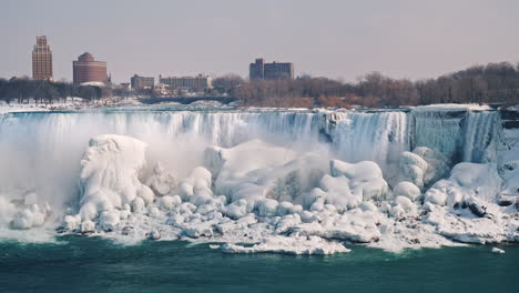 American-Side-Of-Niagara-Falls-In-Winter-4K-Video
