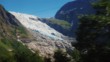 Incredible-Landscapes-From-The-Window-Of-The-Car---A-Trip-To-Norway-And-A-View-Of-The-Glacier-On-The
