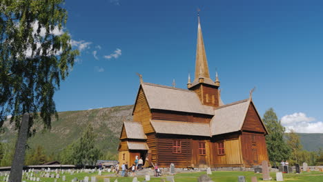 Ancient-Wooden-Church-Of-The-13th-Century-In-The-Town-Of-Torpo-Norway-An-Amazing-Old-Building-Perfec