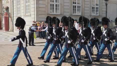 The-Honorary-Armed-Guard-Is-Changing-The-Guard-To-The-Palace-In-Copenhagen