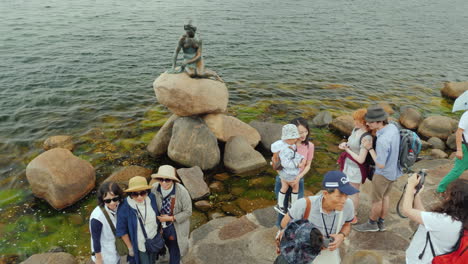 The-Statue-Of-The-Little-Mermaid-Becomes-Wet-Under-The-Rains-In-The-Bay-Of-Copenhagen