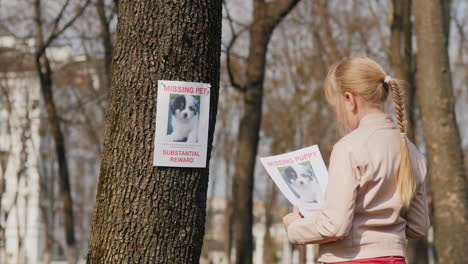 A-Child-With-A-Poster-About-His-Missing-Dog-Pet-Search