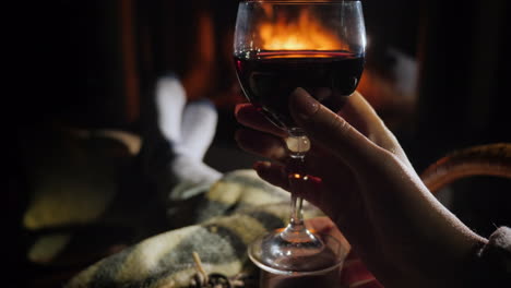 Winter-Solitude---Sit-With-A-Glass-Of-Wine-By-The-Fireplace-And-Admire-The-Burning-Flame