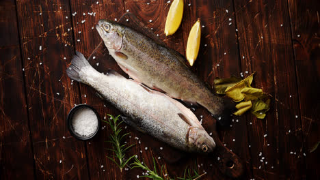 Fresh-trout-with-lemon-on-board