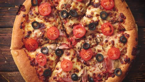 Pizza-pepperoni-with-mozzarella-cheese--tomato-sauce-and-salami