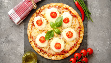 Homemade-pizza-with-tomatoes--mozzarella