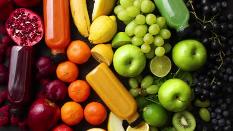 Various-healthy-fruits-and-vegetables-formed-in-rainbow-composition