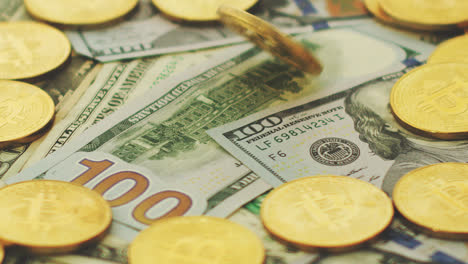 Golden-coins-and-dollar-bills