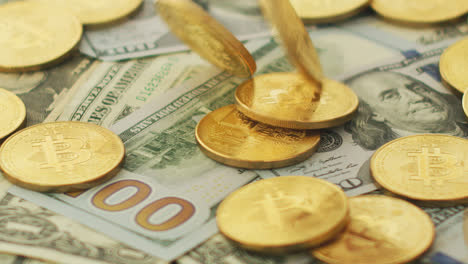 Shiny-bitcoins-and-money-bills